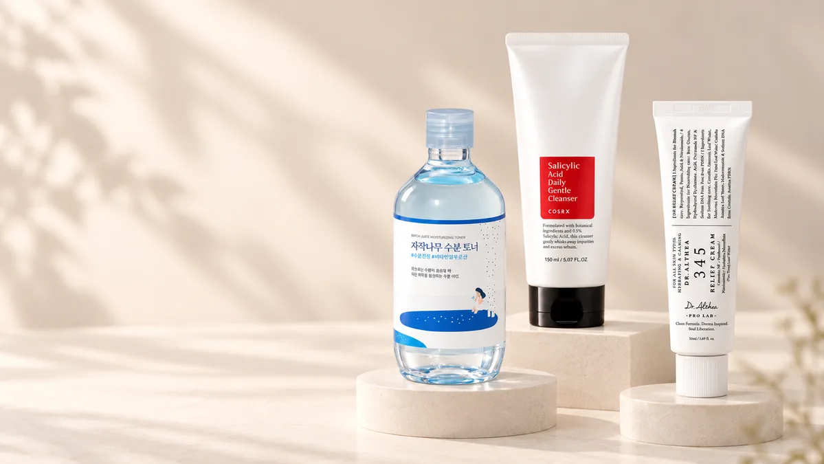 Weekly sale: Round Lab toner, COSRX cleanser, and Dr. Althea cream together